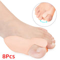 Gel Toe Separator & Bunion Corrector Spacer | 2/4/8-Pack Gel Toe Separator QXL M91 Beige-8Pcs
