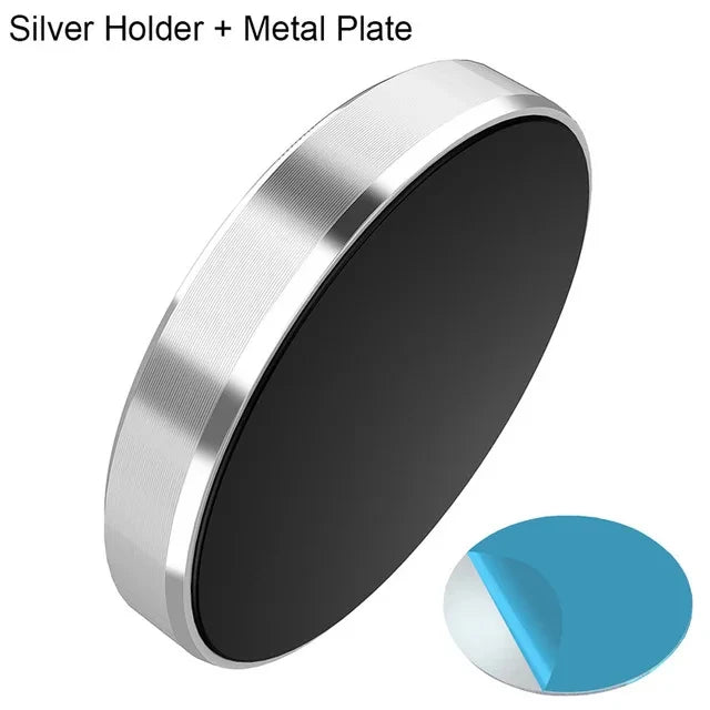 Universal Magnetic Car Phone Mount | Dashboard & Wall Holder Magnetic Phone Mount QXL Silver