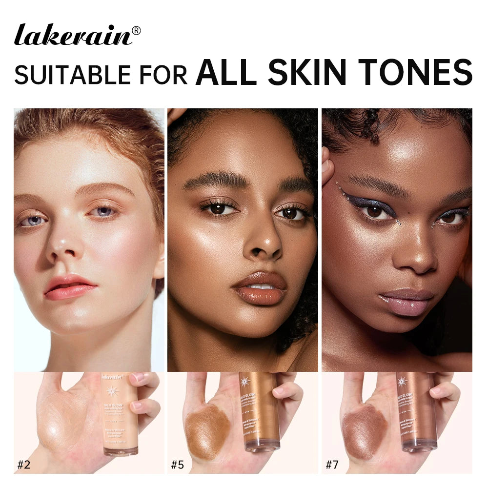 2-in-1 Liquid Highlighter & Primer | Glow Bronzer Face Filter Liquid Highlighter Primer QXL