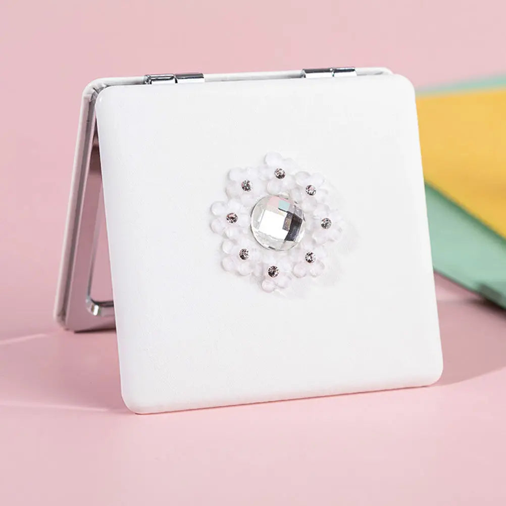 Foldable Double-Sided Pocket Makeup Mirror | Compact Travel Compact Pocket Mirror QXL Default Title