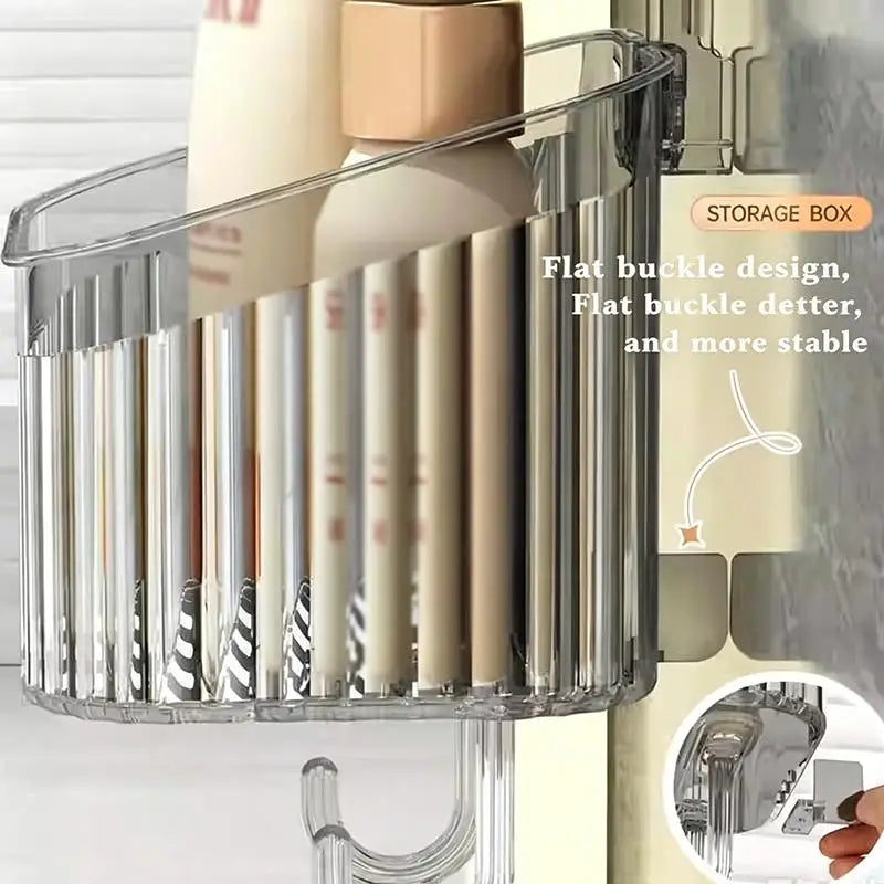 No-Drill Suction Cup Bathroom Shelf | Waterproof Wall Organizer Bathroom Wall Shelf QXL