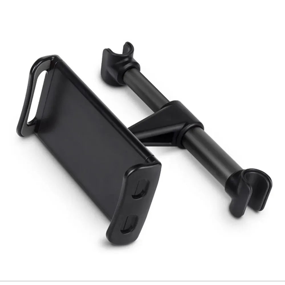 360° Rotating Car Headrest Tablet & Phone Holder 5–13" Car Headrest Tablet Mount QXL Black