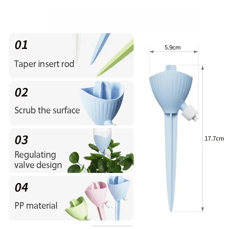 4-Pack Automatic Plant Watering Spikes | Adjustable Drip Plant Watering Spikes QXL