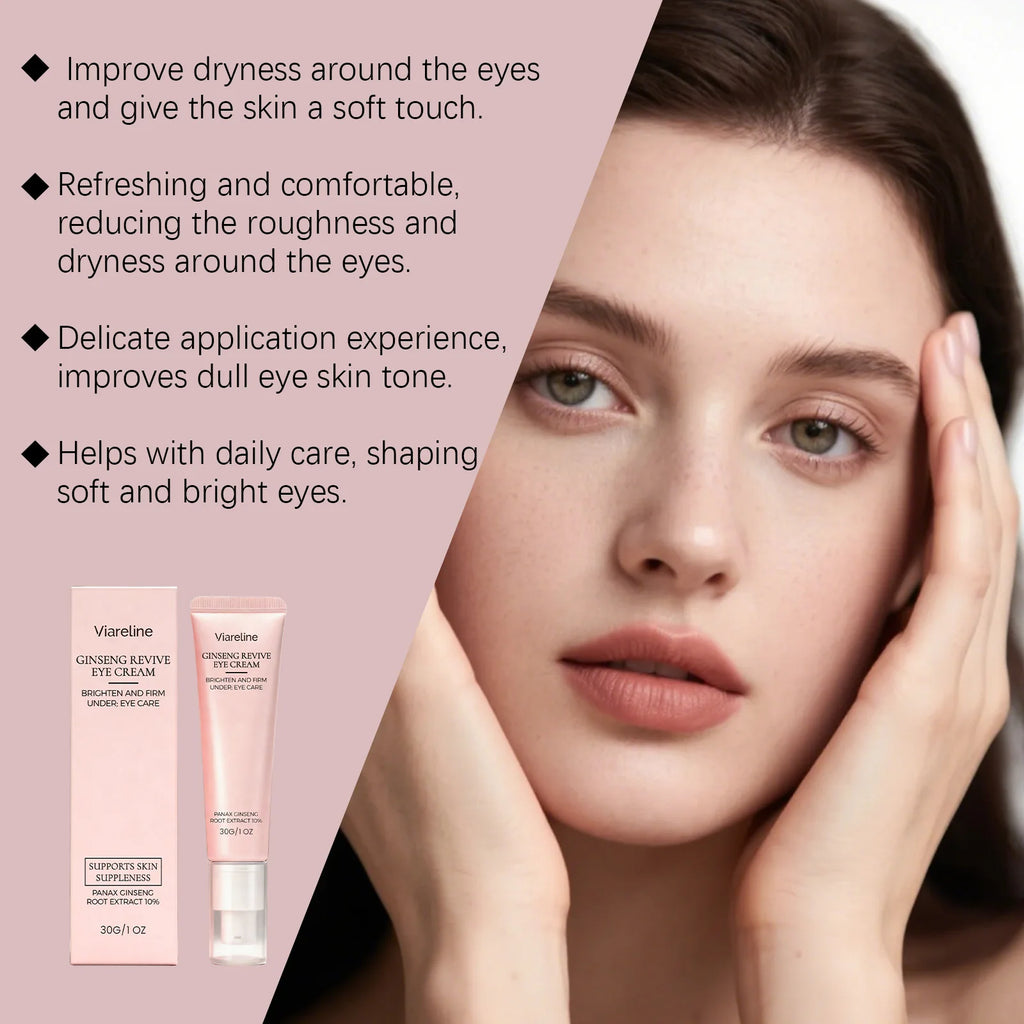 VIARELINE Ginseng Brightening Eye Cream | Anti-Aging & Firming Eye Cream QXL