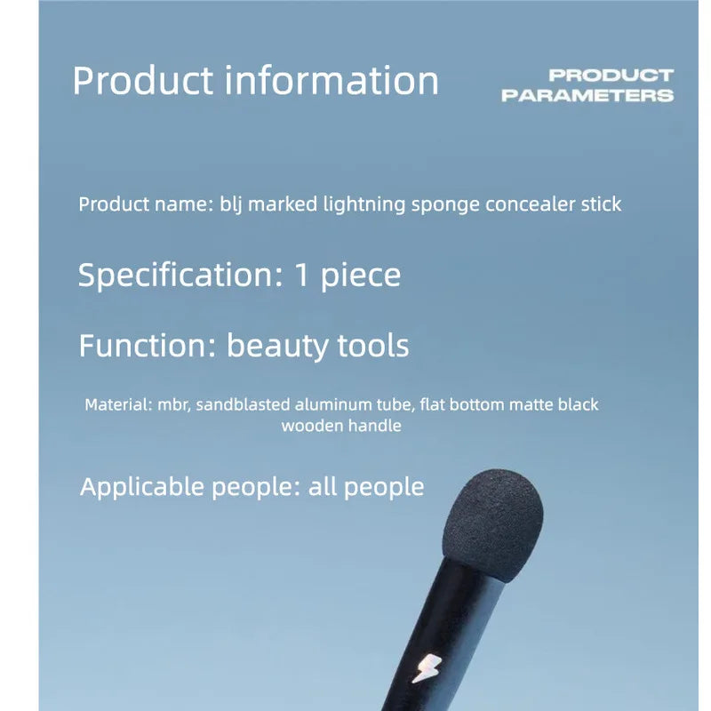 2-Piece Sponge Concealer Brush Set | Round Head & Finger Pad Concealer Brush Set QXL