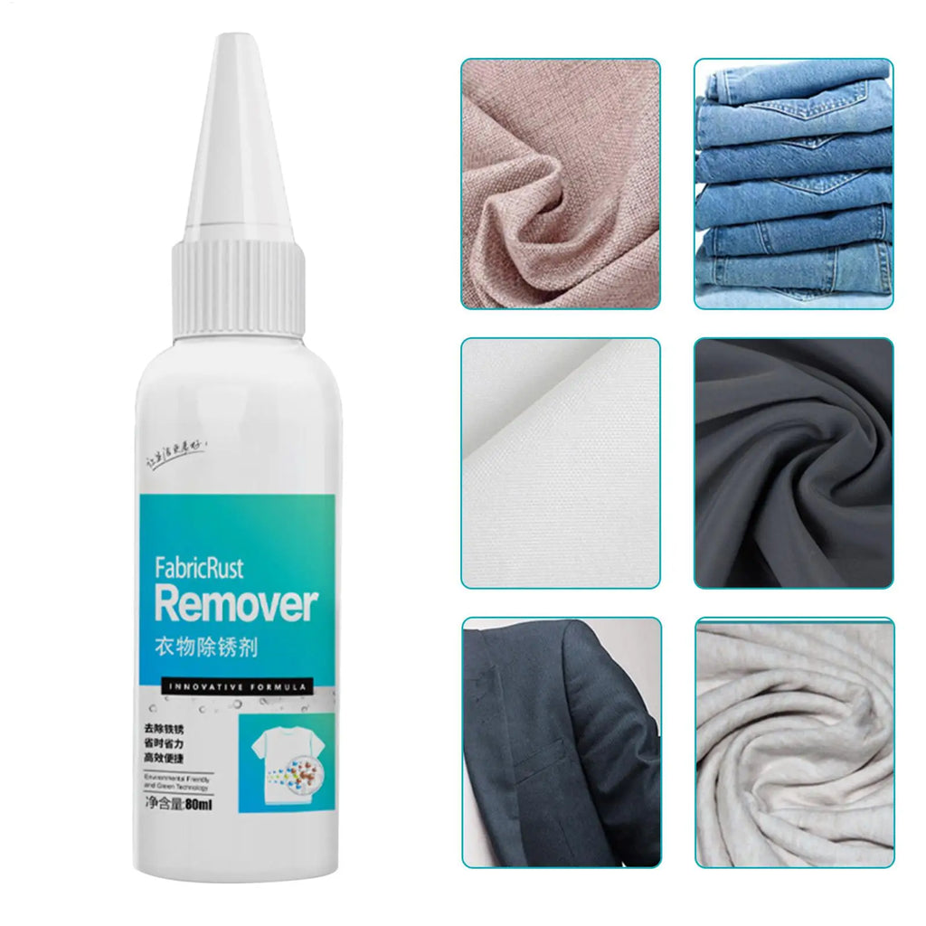 80ml Fabric Rust & Stain Remover – Fast-Acting Clothing Cleaner Fabric Stain Remover QXL