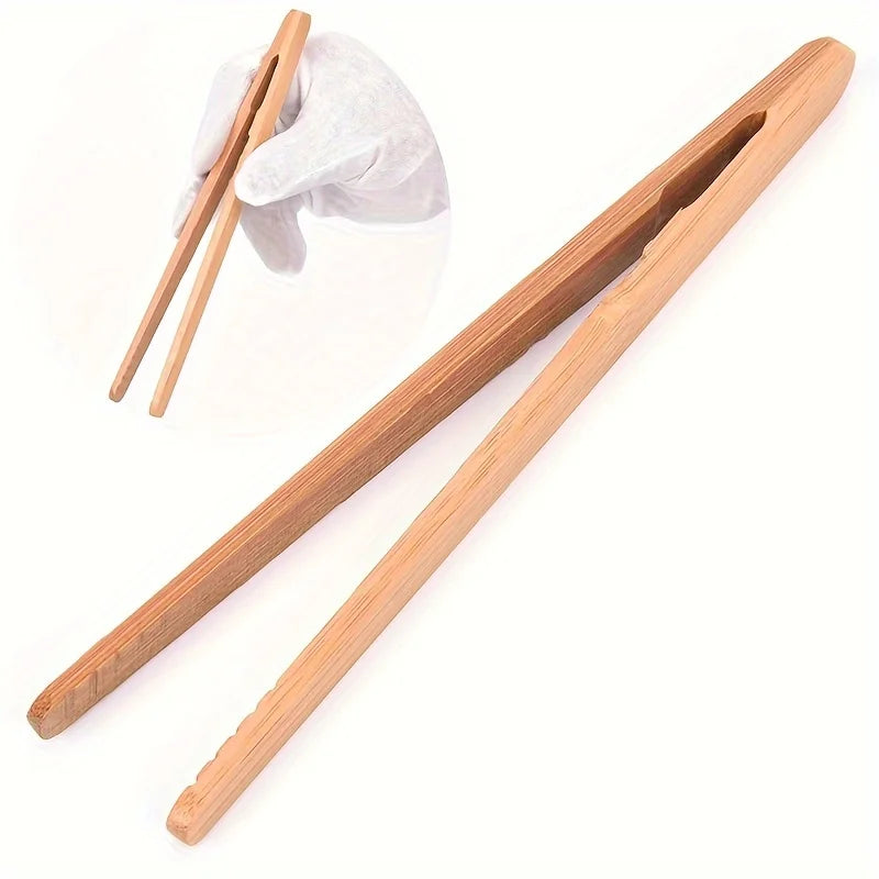Wooden Toast Tongs | Ultra-Grip Kitchen Tongs for Bread & Fruit Kitchen Tongs QXL