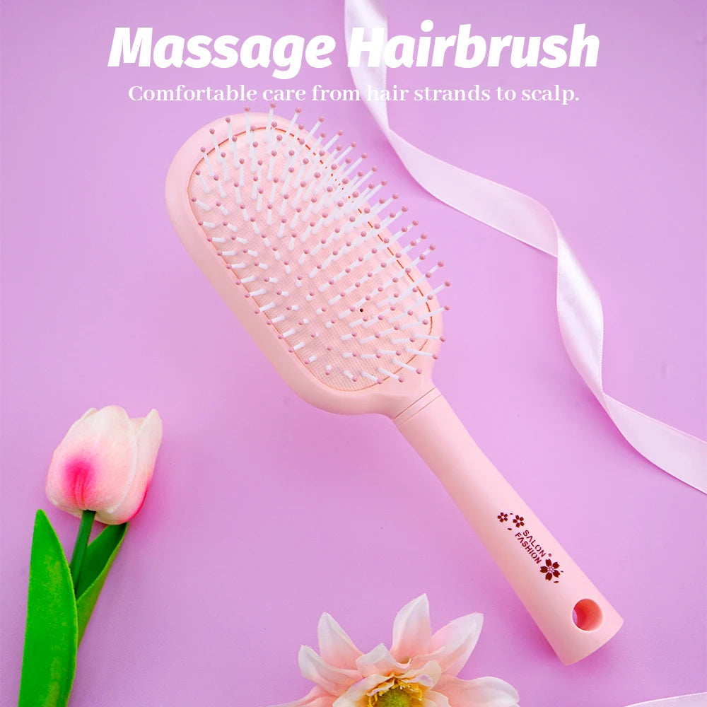 Mini Air Cushion Detangling Hairbrush | Anti-Static Massage Comb Detangling Hairbrush QXL