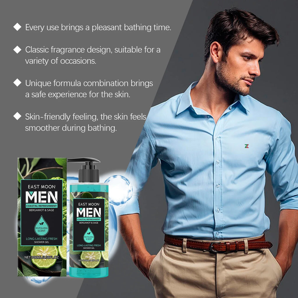 Eelhoe Men's Shower Gel | 4 Scents Natural Plant Extract 100ml Men's Shower Gel QXL