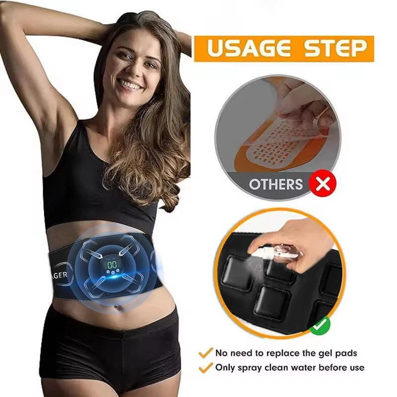EMS Abdominal Trainer Belt | Muscle Toning & Slimming Device EMS Muscle Trainer Belt QXL