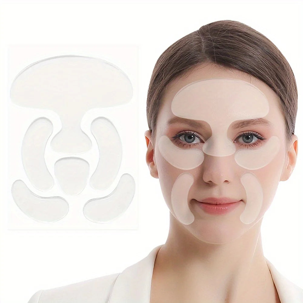 Reusable Silicone Anti-Wrinkle Face Patches – Forehead & Eye Anti-Wrinkle Face Patches QXL