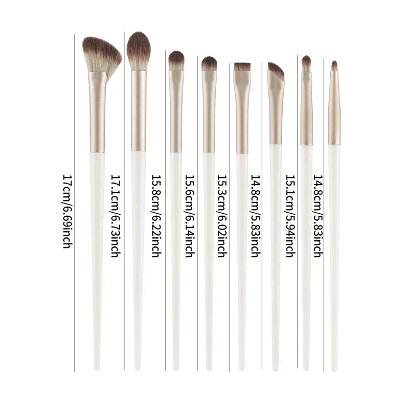 8-Piece Soft Synthetic Eye Makeup Brush Set | Eyeshadow & Liner Eye Makeup Brush Set QXL 8pcs