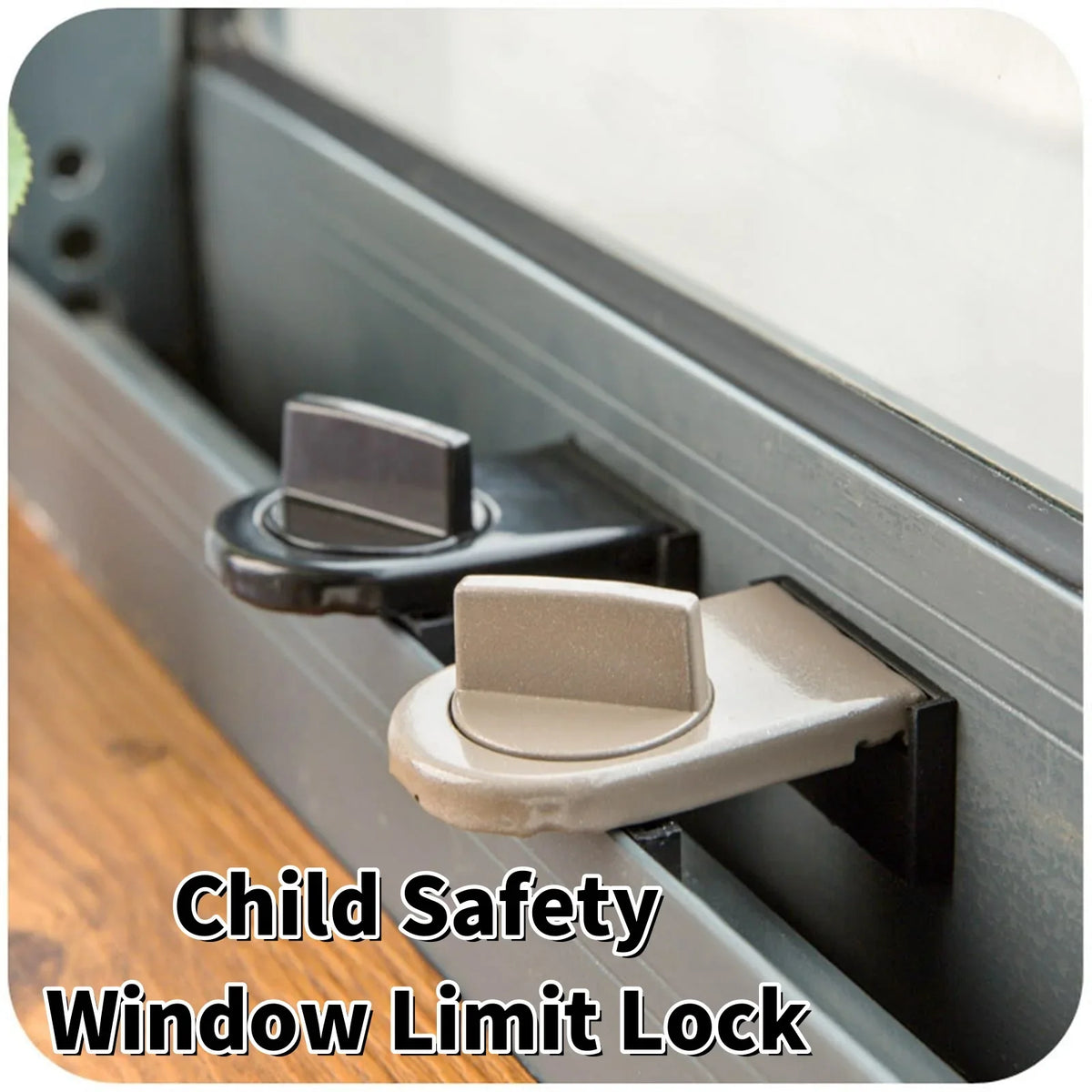 Child Safety Sliding Window Lock | Adjustable No-Drill Latch Window Safety Lock QXL