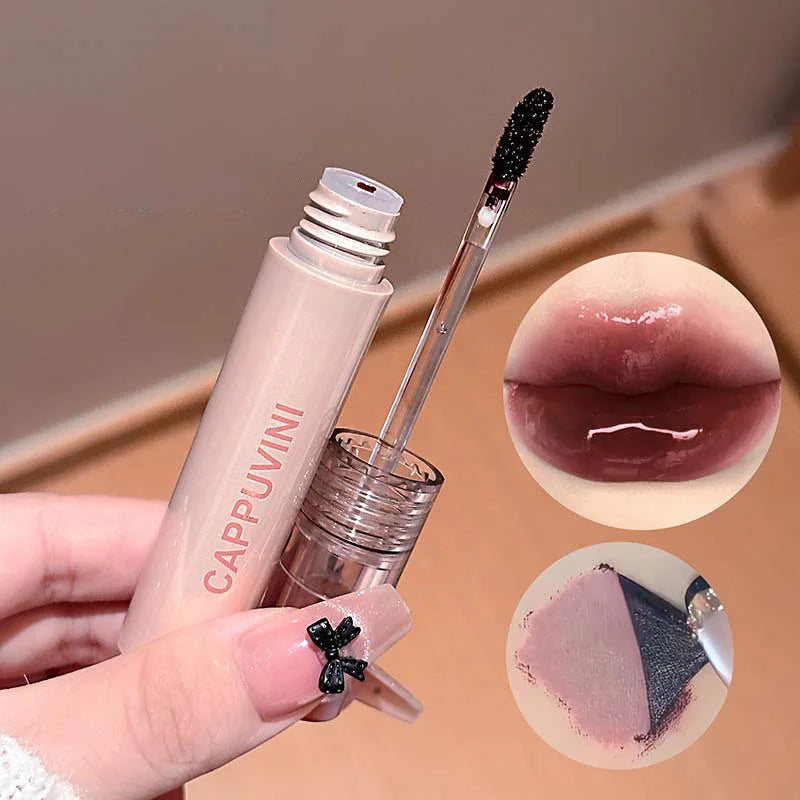 Cappuvini Natural Tear Lip Glaze | Moisturizing Long-Lasting Lip Gloss QXL