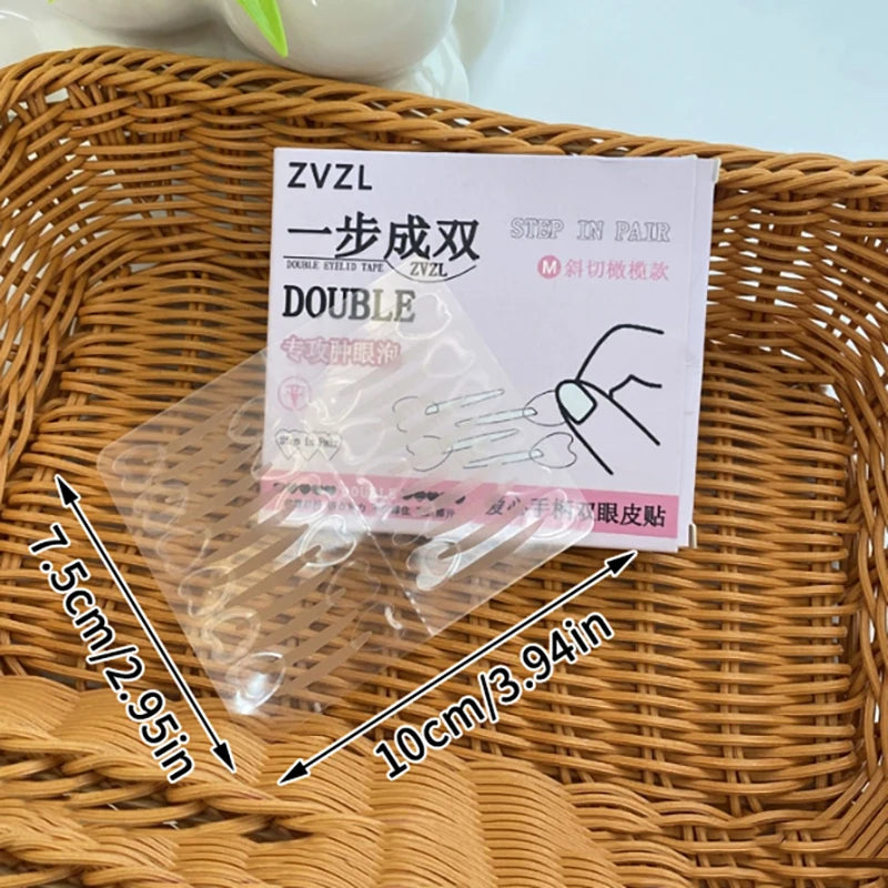 128-Pc Double Eyelid Tape Stickers with Handle | Invisible Eyelid Tape Stickers QXL