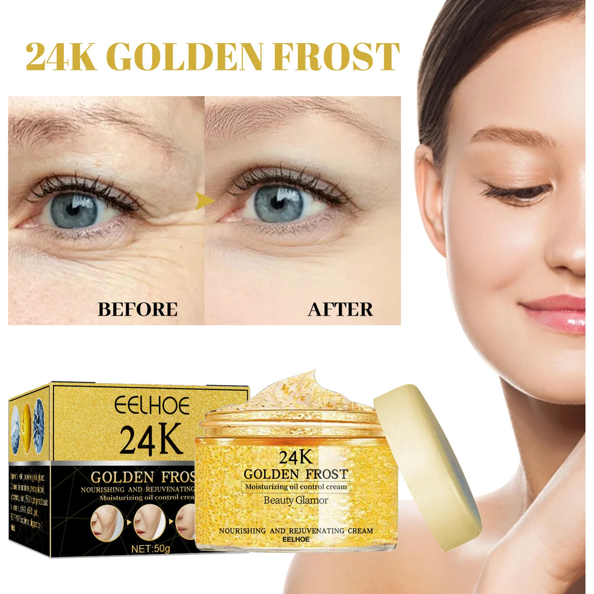 24K Gold Face Serum | Firming, Brightening & Anti-Aging Cream Gold Face Serum QXL