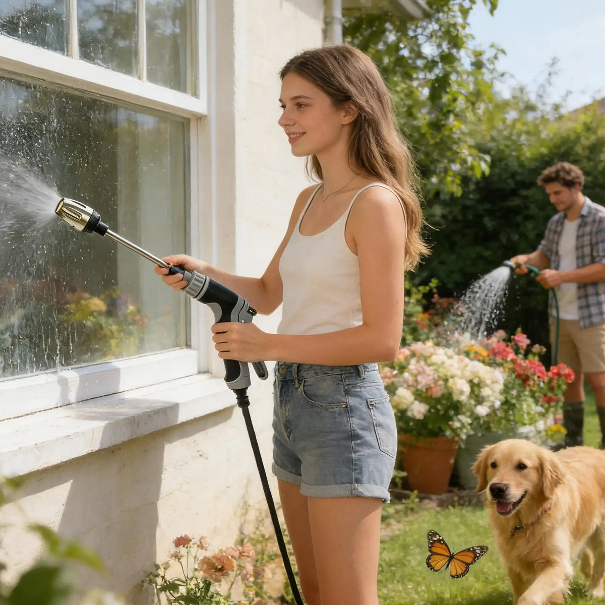 High-Pressure Washer Wand & Foam Cannon | Metal Extension Pressure Washer Wand QXL