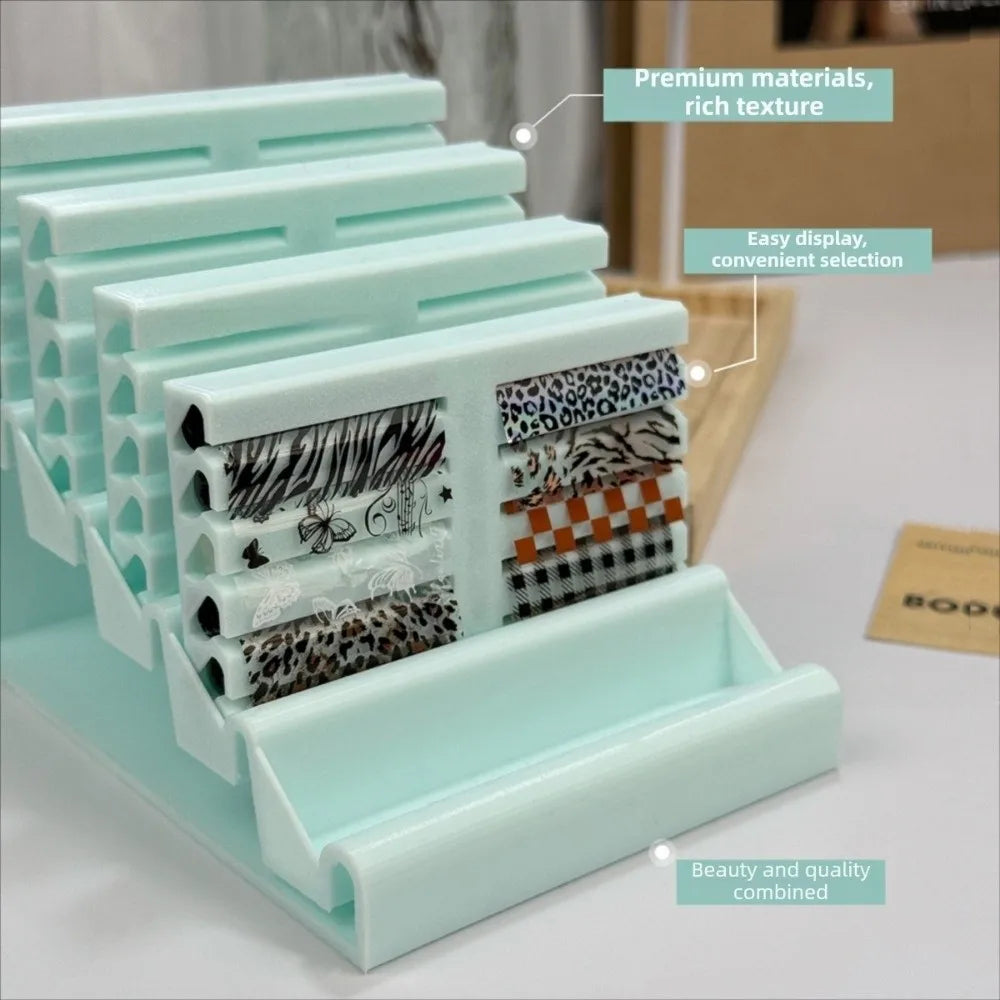 10-Grid Nail Foil Storage Box | Portable Nail Organizer Case Nail Art Organizer QXL