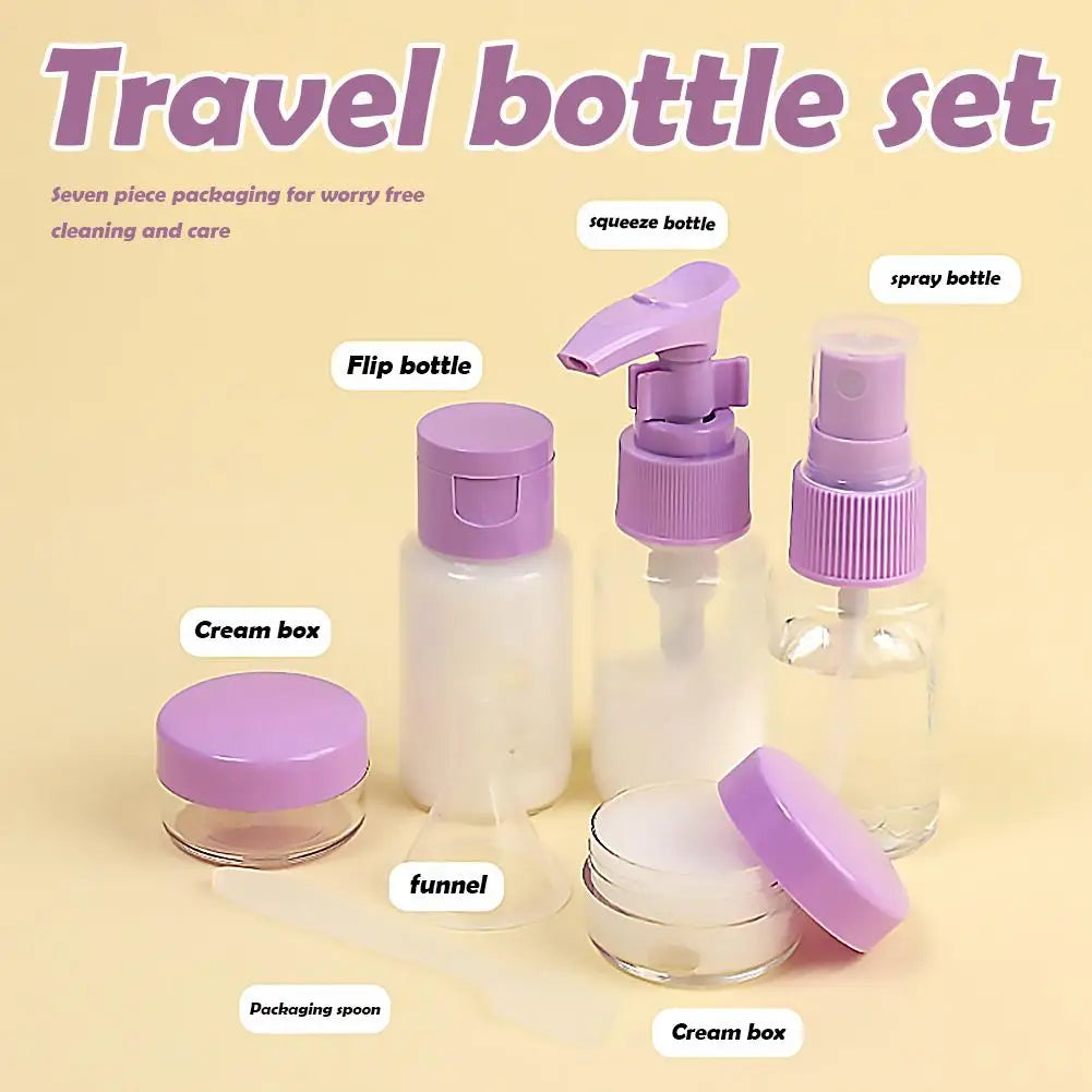 Leak-Proof Travel Bottles Kit | Clear Toiletry Containers Set Travel Bottle Set QXL