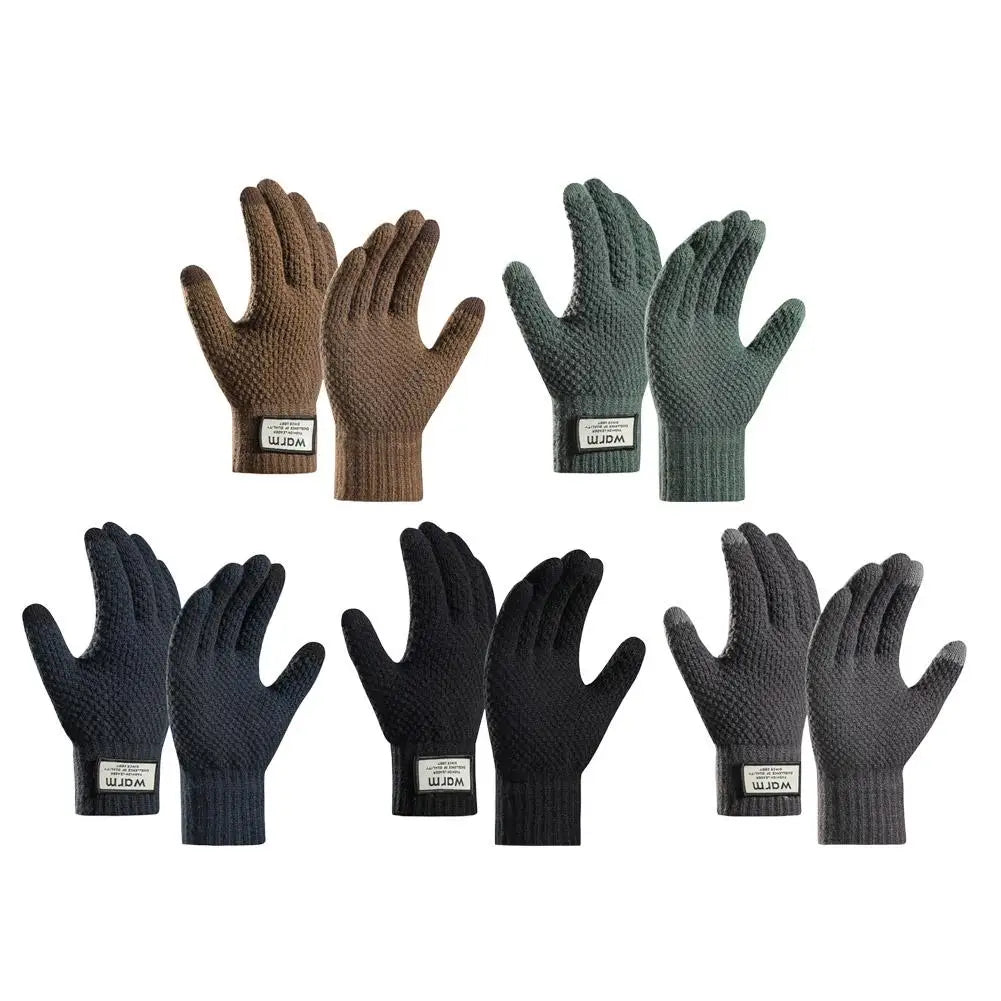 Fleece-Lined Touchscreen Winter Gloves – Unisex Pineapple Pattern Winter Touchscreen Gloves QXL