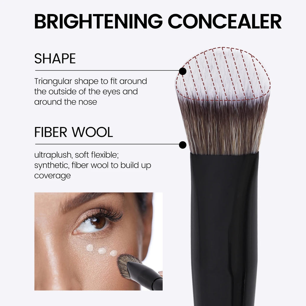 4-Piece Makeup Brush Set | Foundation, Contour & Concealer Makeup Brush Set QXL