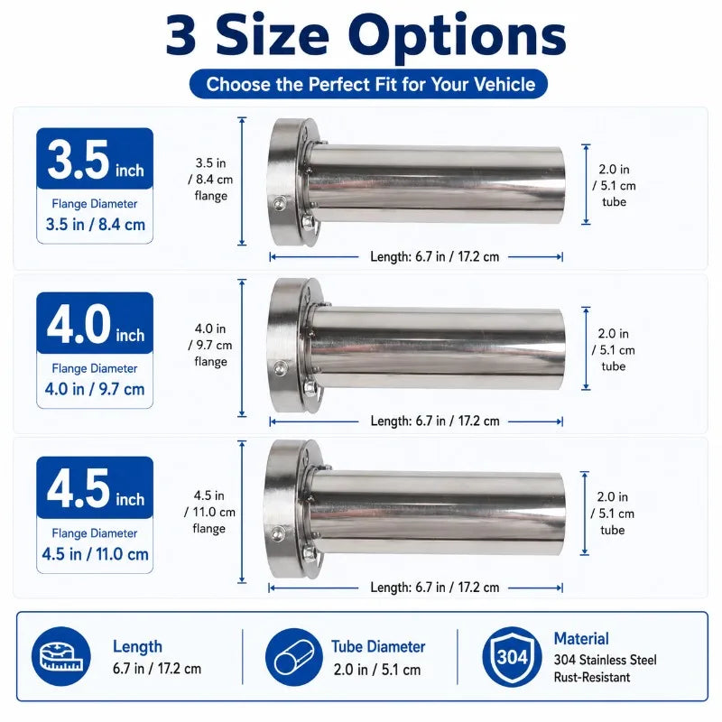 304 Stainless Steel Exhaust Silencer Insert | 2" Muffler Tip Exhaust Silencer Insert QXL