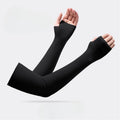UPF 50+ Arm Sleeves – Sun Protection Running Cycling UV Protection Arm Sleeves QXL Black