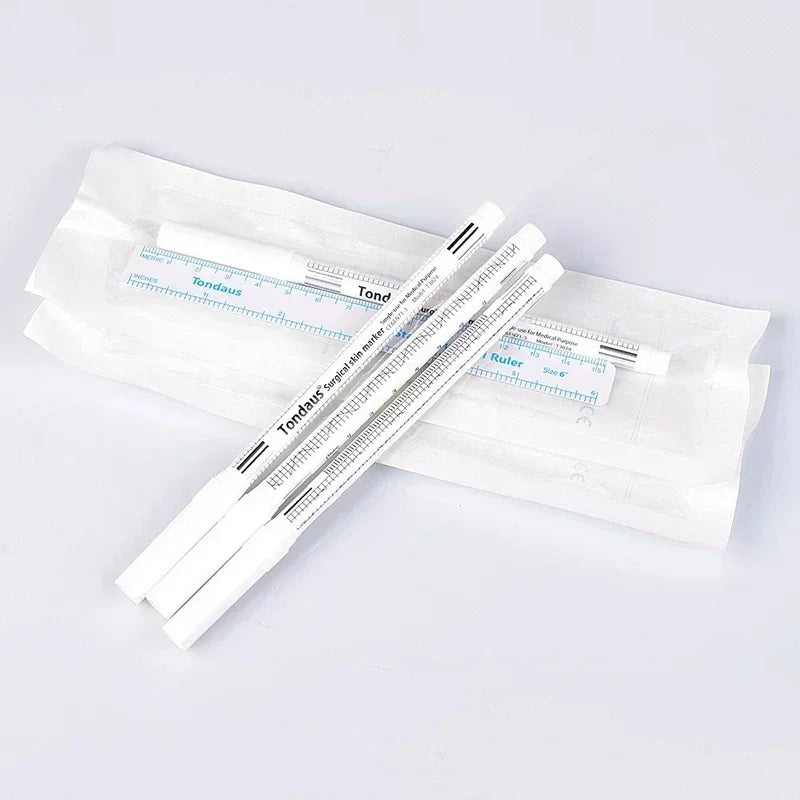 Microblading Skin Marker Pen with Ruler | Eyebrow Mapping Microblading Marker Pen QXL