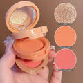 GECOMO 3-in-1 Blush Palette | Long-Lasting Powder Blush Powder Blush Palette QXL 2
