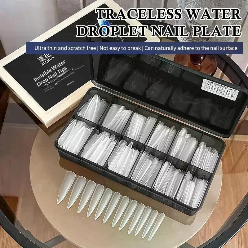 240/510PCS Frosted Stiletto False Nail Tips | Full Cover Press On False Nail Tips QXL