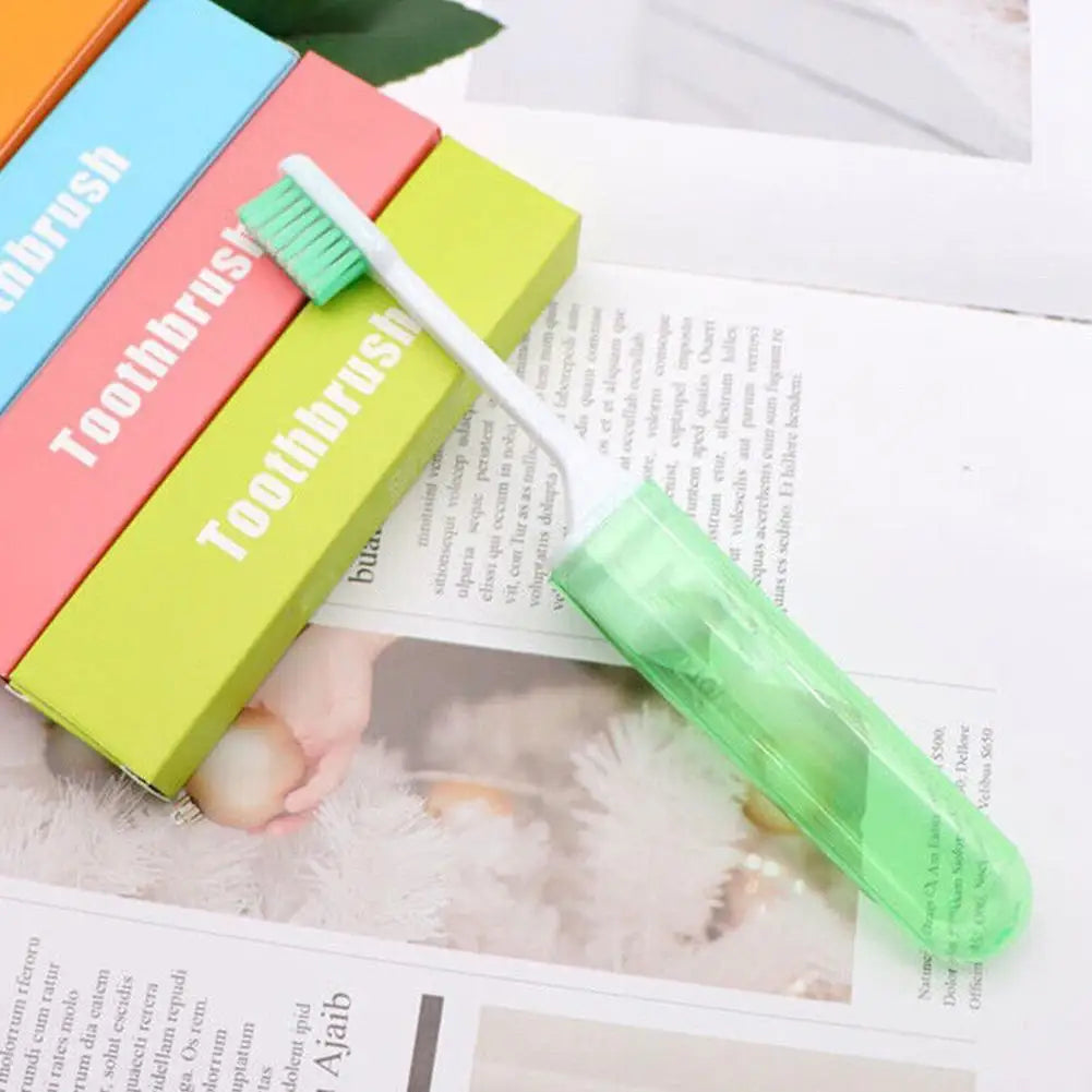 Foldable Travel Toothbrush | Portable Soft Bristle Camping Brush Travel Toothbrush QXL