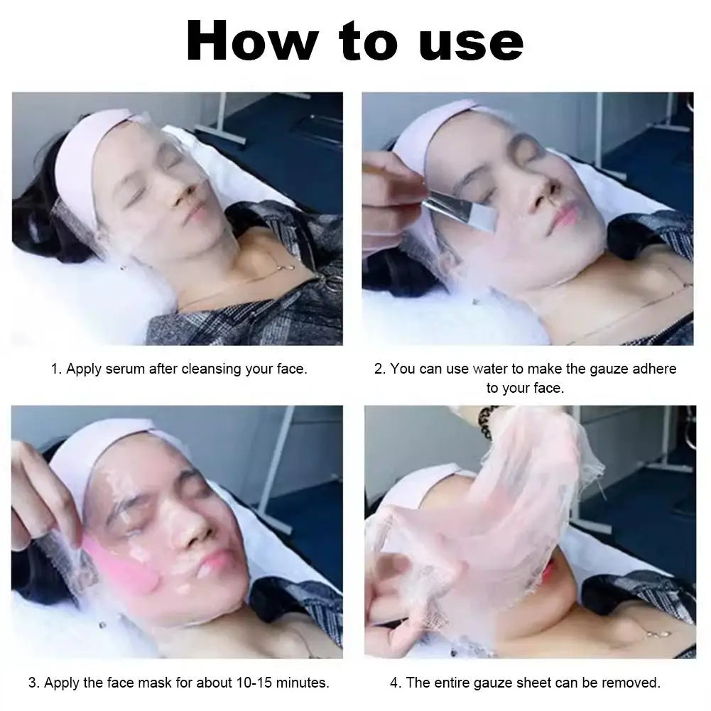 50-Pack Disposable Facial Gauze Mask Sheets | DIY Skincare Facial Mask Sheets QXL