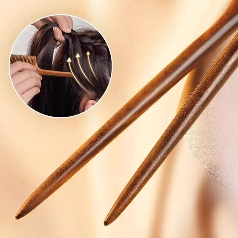 Sandalwood Pointed Tail Hair Comb 20cm | Handcrafted Wood Wooden Hair Comb QXL