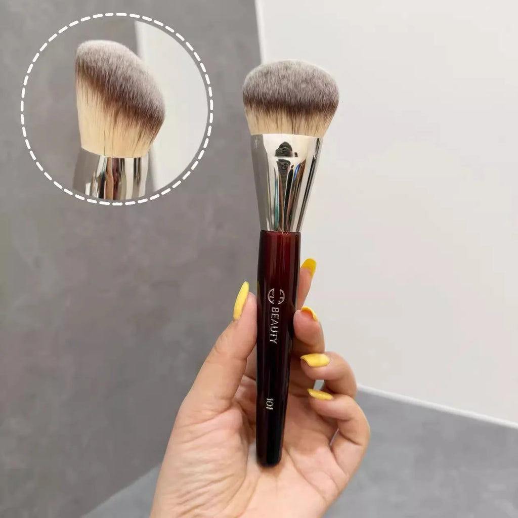 Contoured Foundation & Face Brush – Blush, Bronzer & Highlighter Makeup Face Brush QXL