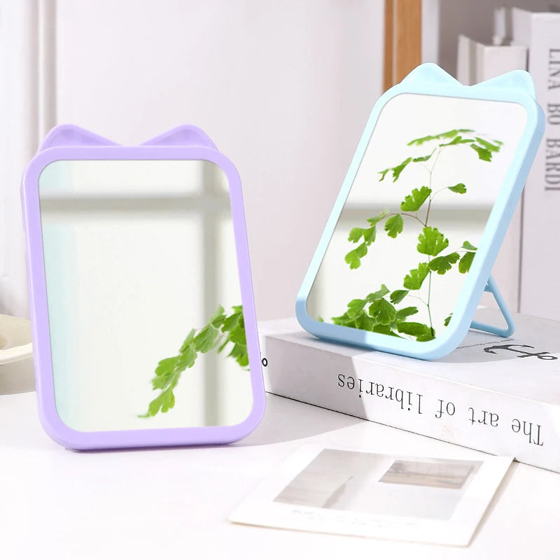Cat Ear HD Makeup Mirror | Hanging & Desktop Vanity Mirror Vanity Makeup Mirror QXL