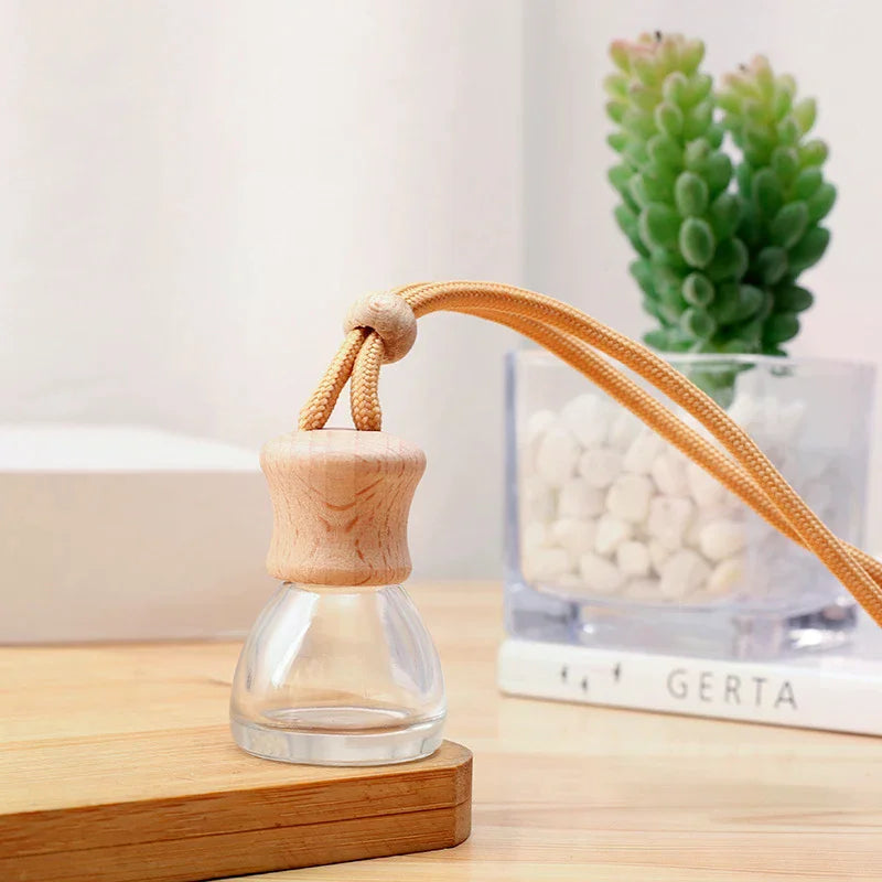 8ml Glass Car Perfume Pendant Bottle | Essential Oil Diffuser Car Perfume Pendant QXL