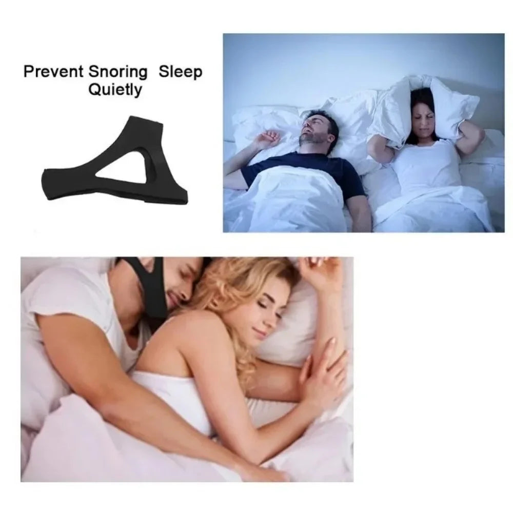 Adjustable Anti-Snoring Chin Strap | Jaw Support Sleep Band Anti-Snoring Chin Strap QXL