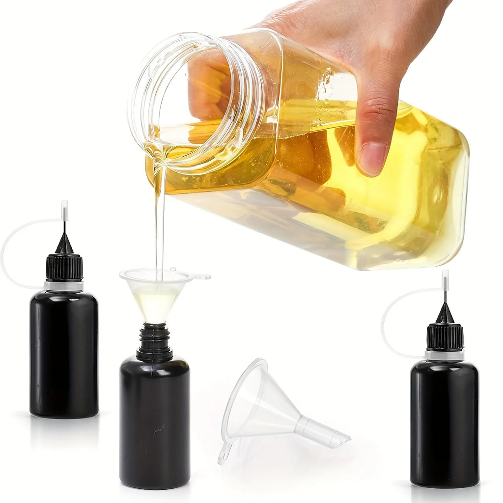 6-Pack Black Light-Proof Precision Tip Squeeze Bottles & Funnels Precision Squeeze Bottles QXL
