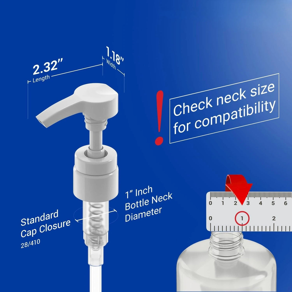 4-Pack 28/410 Replacement Pump Dispensers for 1L Bottles Bottle Pump Dispenser QXL