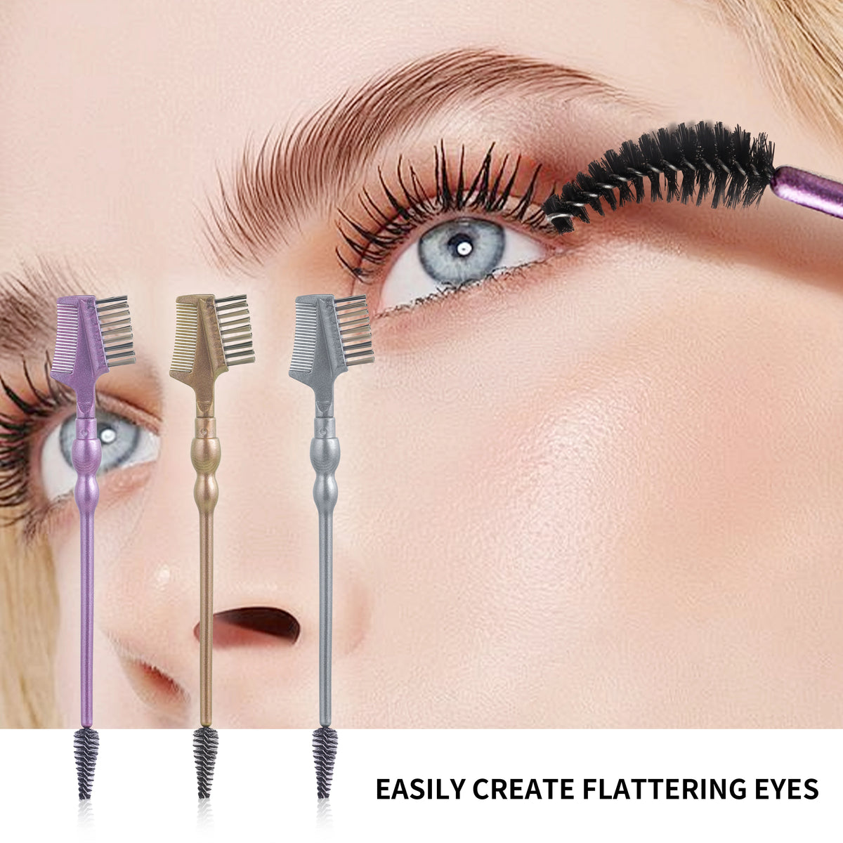 Ronshadow Double-Ended Eyebrow & Eyelash Brush Eyebrow Eyelash Brush QXL