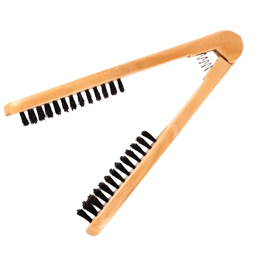 Wooden Double-Sided Anti-Static Hair Straightening Brush Comb Hair Brush Comb QXL