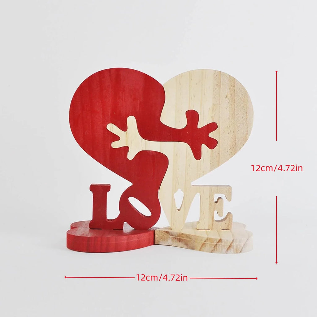 Wooden Linked Heart Ornament | Wedding & Valentine's Décor Wooden Heart Ornament QXL