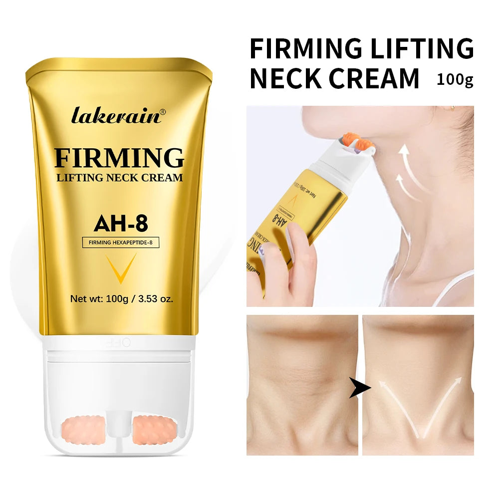 AH-8 Firming Neck Cream with Roller – Lifting & Smoothing Neck Firming Cream QXL 1pc