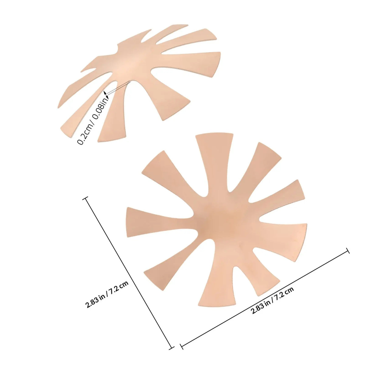 Metal French Tip Nail Stencil Template | Reusable Manicure Tool Nail Art Stencil QXL Rose Gold