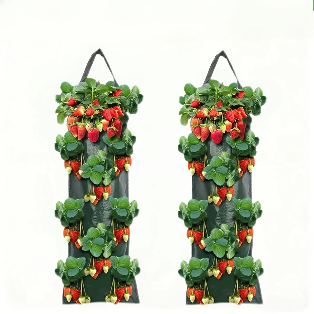 Wall-Mount Foldable Planting Bag | 8-Hole Veggie Grow Bag Hanging Grow Bag QXL