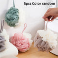 5-Pack Multicolor Bath Sponge Balls | Foaming Body Scrubber Set Bath Body Scrubber QXL 5pcs Color random