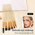 6-Pc Gold Eye Makeup Brush Set with PVC Bag | KOSSHOW Eye Makeup Brush Set QXL Gold