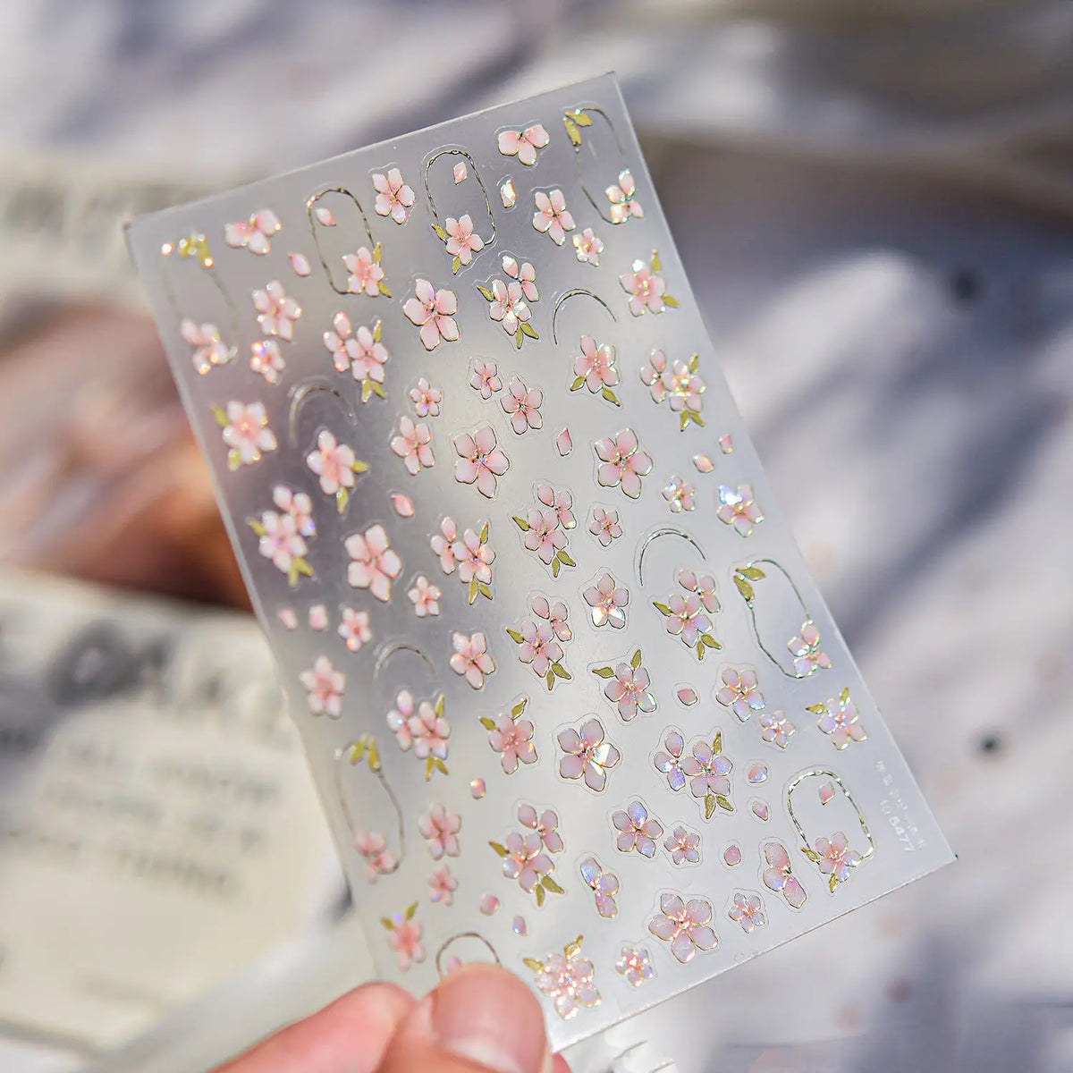 5D Nail Stickers Butterfly Lace Rhinestone Decals | NAILFYOU