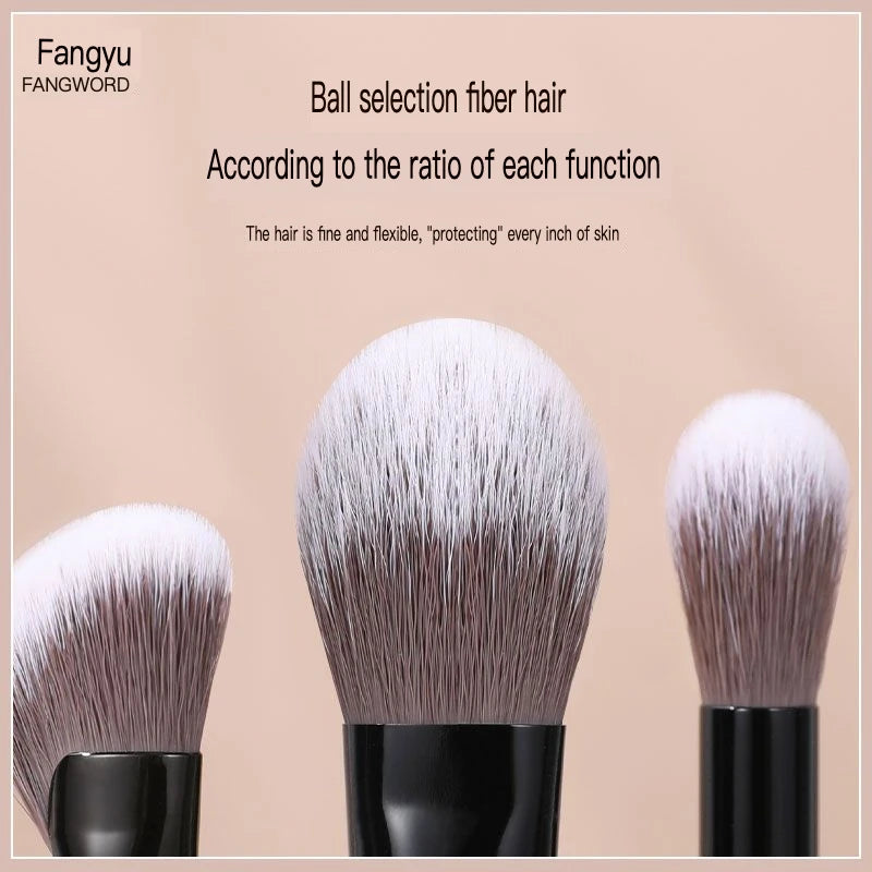 8-Piece Black Walnut Makeup Brush Set | Eye & Face Brushes Makeup Brush Set QXL