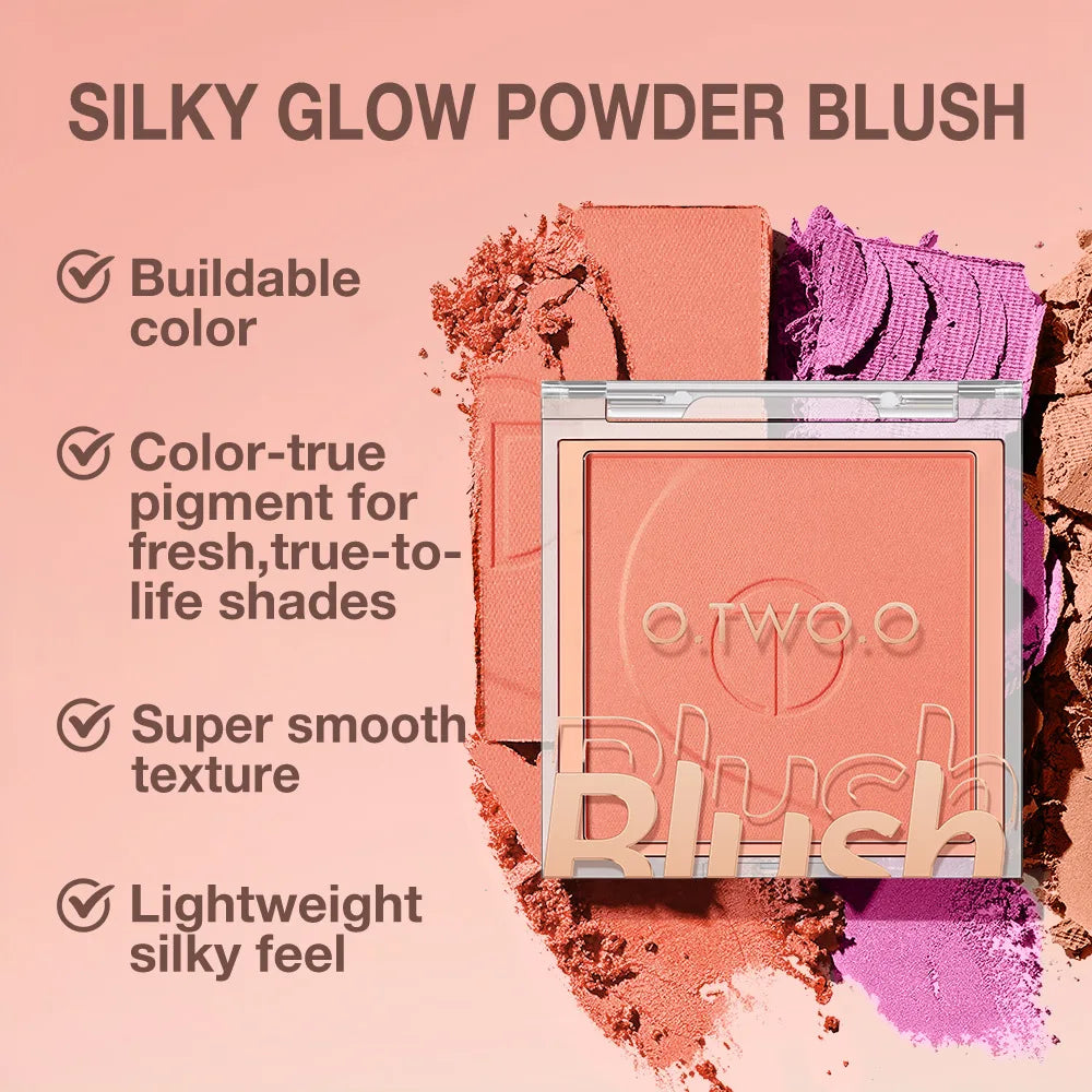 O.TWO.O 6-Color Mineral Blush Palette | Matte & Shimmer Contour Blush Contour Palette QXL